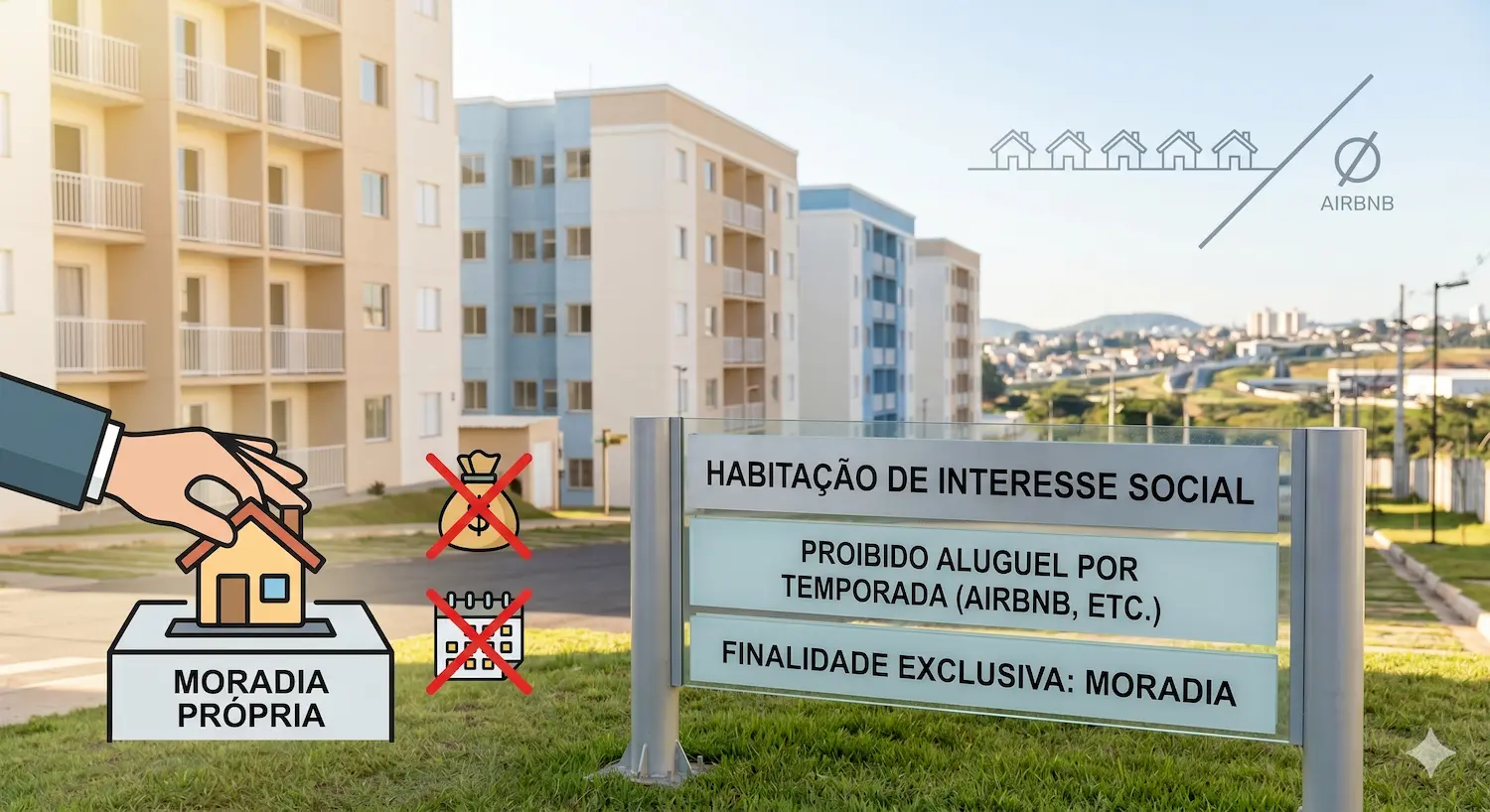 airbnb proibido moradia social
